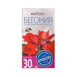 Бегония Лада Темно-красная клубневая 8шт 12886