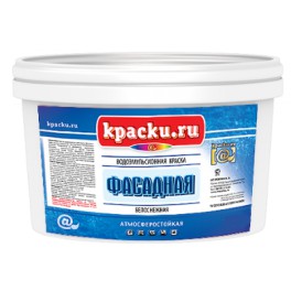Краска ВД 3кг фасадная белоснежная м1898-17 краски.ру