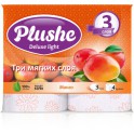 Бумага туалетная Plushe 3-сл 4шт. по 15м белый,аромат Deluxe Light