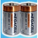 Батарейка Megacell LR20 2шт щелочные