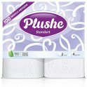 Бумага туалетная Plushe 2-сл 4шт. по 25м белый Standart